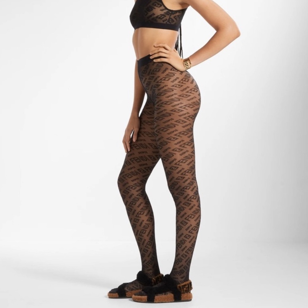 NWT Skims FENDI Black Support TIGHTS